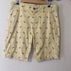 Hudson and Barrow pineapple Shorts Cotton Blend